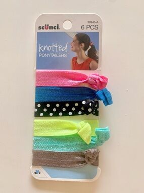 Scunci Knotted Colorful Ponytailers Hair Ties